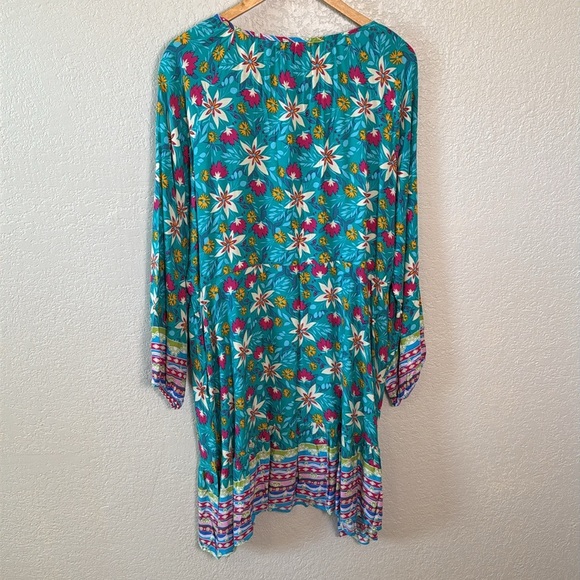 Sunshine & Rodeos Women’s S Floral Dress Tie Waist Button‎ up Pockets Round Neck - Picture 9 of 9